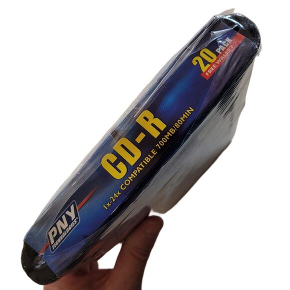 New Sealed PNY Technology CD-R 20pk with 5 Cool Colors with Wallet Music Media - Picture 7 of 8